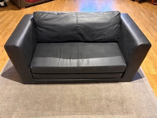 Seater black faux leather - faux,