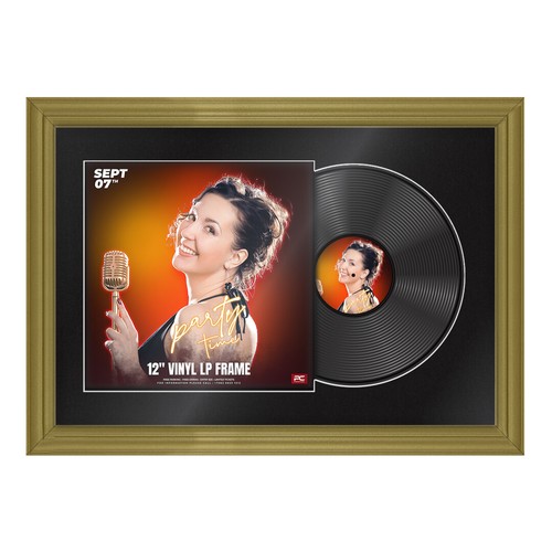 Vinyl frame lp record - 12",