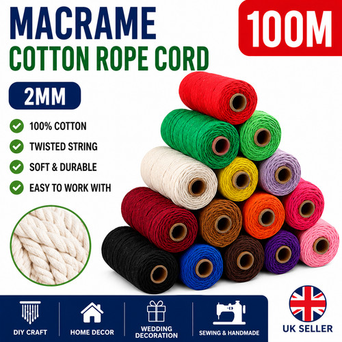 2mm macrame rope - rope, twisted
