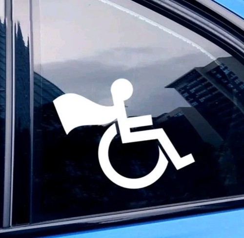 100mm disabled car sticker - 100mm,