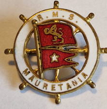 RMS Mauretania pin badge