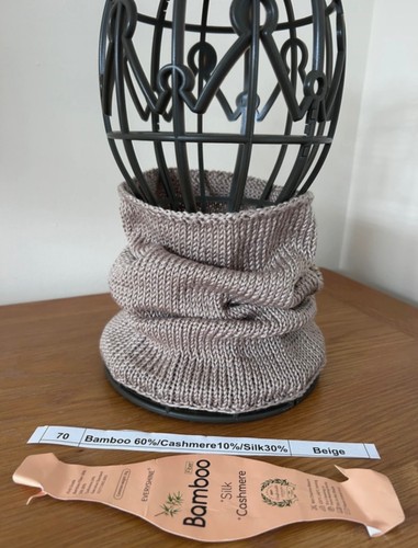 Hand knitted beige - -,