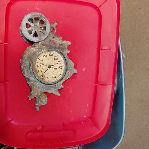 Bronze metal clock - bronze, parts