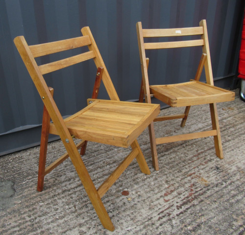 Vintage pair wooden teak - vintage,