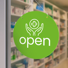 Pharmacy open closed sign - pharmacy,