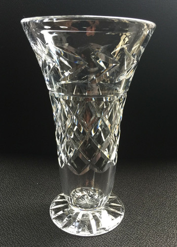 Brierley cut glass vase - cut,