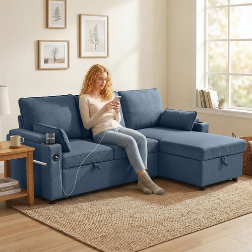 Homcom corner sofa - corner, l