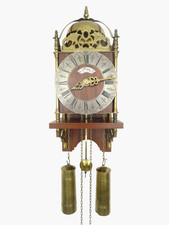 Vintage Antique Warmink Wuba Dutch Wall Clock Lantern 8 day Old Clock