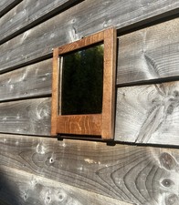 ~Antique scratch built solid oak mirror~1912~