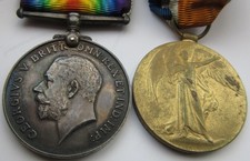British War & Victory medals 58796  Pte J Parkin  Leicestershire Regiment