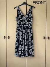 FIT AND FLARE CLASSY DEBENHAMS COLLECTION BLACK & WHITE DRESS -SIZE 16