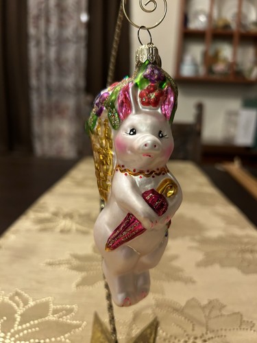 Radko spring pig ornament - radko,