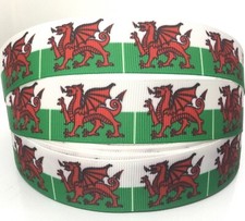 Welsh dragon flag grosgrain - welsh,