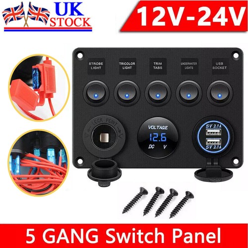 Gang 12v 24v inline fuse - 5, 12v/24v