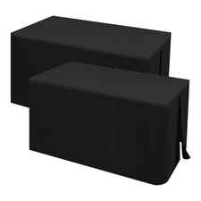 Black Fitted Table Cover for 6