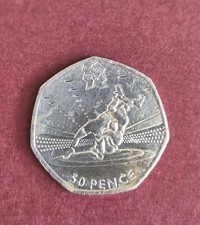2011 50p Olympic Wrestling Fifty Pence Coin Circulated