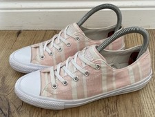 Women’s Ladies Converse All Star Pink & White Low Top Trainers Pumps Size UK 4.5
