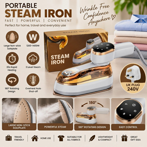 Portable steam iron - portable, 1200-1400w