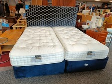 Flaxby Divan Base Double Bed Frame & Flaxby Zip Apart Mattresses Collect SS0