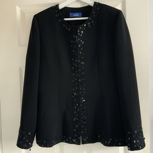 Wish black beaded evening - black,