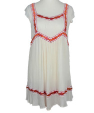 Anmol Cream Boho Mini Dress