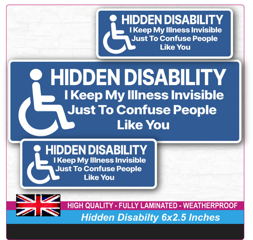 Hidden disability sticker - hidden,