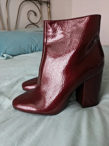 Burgundy red faux - red, patent