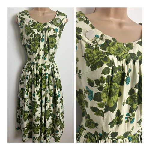Vintage 50s cream green - vintage,