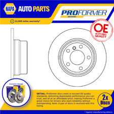 2x Brake Discs Pair Solid Rear