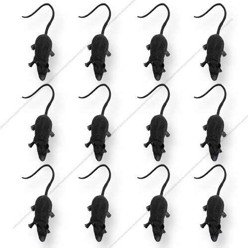 Plastic fake rats - 12,