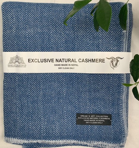 Teal cashmere scarf - cashmere,