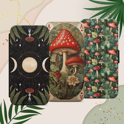 Mushroom pattern print - print, flip