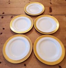 Four Royal Crown Derby St. George Dinner Plates - 10.5 inch