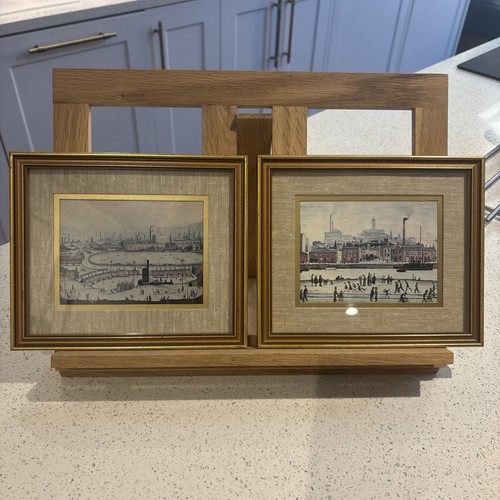 Pair vintage lowry - l, framed