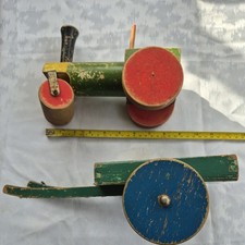 ​Rare Vintage Tri-ang Wooden Steamroller & Cart - Lines Bros LTD London Toy