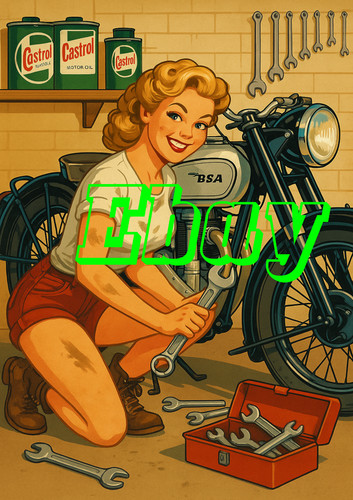 Bsa motorcycle retro mechanic - bsa,
