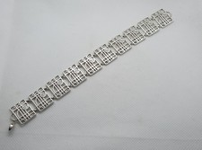 STERLING SILVER RENNIE MACKINTOSH STYLE WIDE BRACELET BY CARRICK