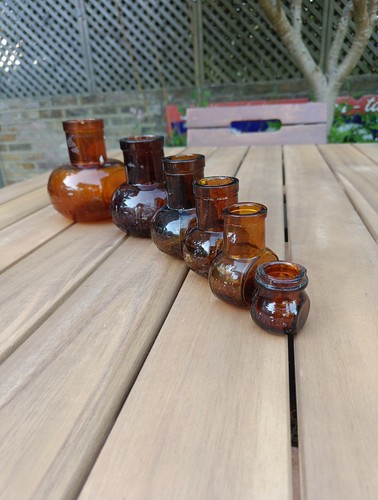 Six original bovril glass - original, jars