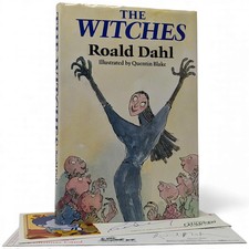 The Witches ROALD DAHL First Edition 1983 w SIGNED FDC by Quentin Blake & Author