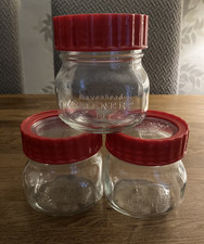 Ravenhead Kilner Jars Screw with Lids 500ml Glass Storage Jars x 3 + spare lid