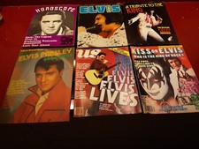 6 Elvis Presley Magazines Joblot Bundle Memorabilia acceptable condition 