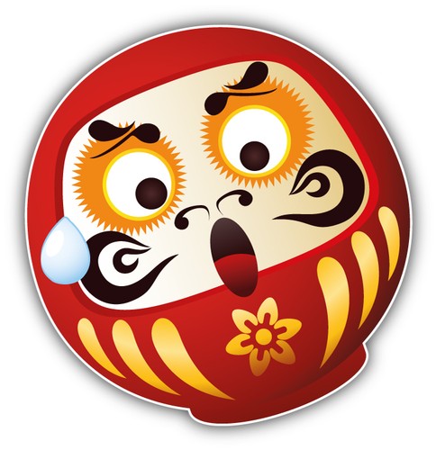 Daruma doll japan gift - gift, shocked