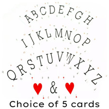 Lexicon Style Vintage Alphabetical Playing Cards - Pick & Mix Choose Any 5 Cards