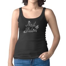  Rhinestone NAIL SALON - Crystal Ladies Vest - Hairdresser Beauty Salon