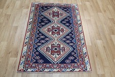 Old Handmade Persian Tribal Rug  140 x 100 cm Hand Knotted Wool Rug 