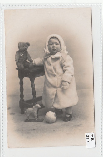 Teddy bear with young child - bear,