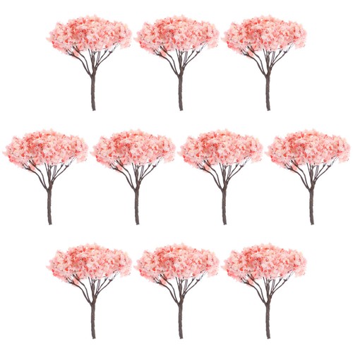 Plastic miniature trees 10pcs - miniature,