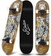 31" Complete Skateboard Maple Double Kick Street Board ABEC-7 Teens Adults