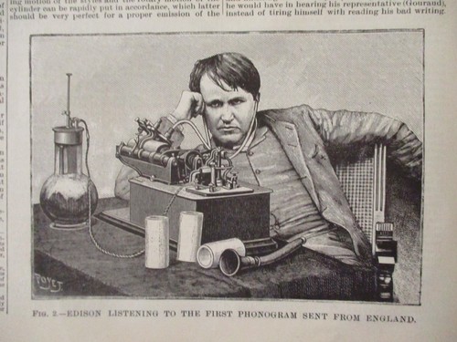 1889 edison new phonograph - 1889,