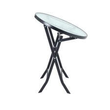 Black Folding Round Table